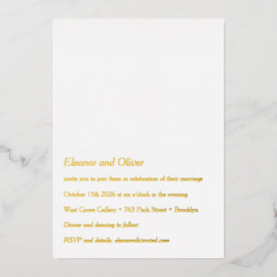 Invitation En Aluminium Typographie moderne minimaliste Photo QR Mariage G