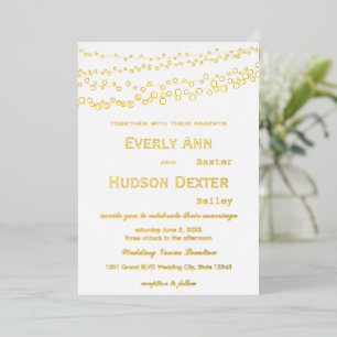 Invitation En Aluminium Typographie moderne simple Mariage Silver Galaxy