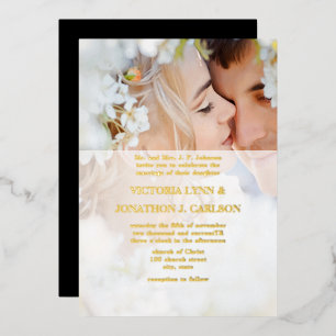Invitation En Aluminium Typographie victorienne I Do Gold Mariage     Feui