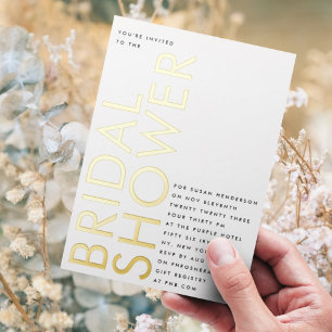 Invitation En Aluminium Ultra Black Modern Nom personnalisé OR Fête des ma