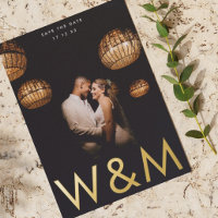 Ultra Moderne Monogramme Photo de Date de Mariage