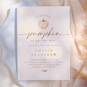 Invitation En Aluminium Un Baby shower Floral Un Peu Citrouille