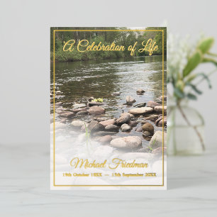 Invitation En Aluminium Un mémorial funéraire 'Célébration de la Vie' Juif