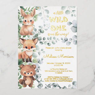 Invitation En Aluminium Une petite fête sauvage pour un bébé garçon dans l