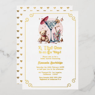 Invitation En Aluminium Une Tini One est en route Baby Shower