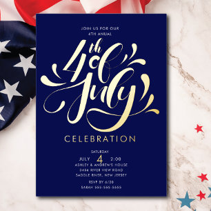 Invitation En Aluminium USA Independence Bash