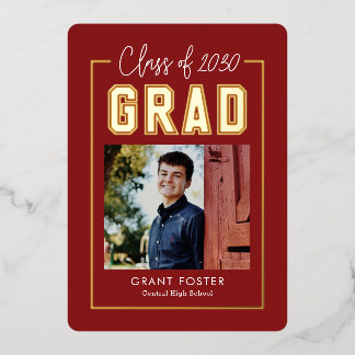 Invitation En Aluminium Variété Fierté huile Graduation COULEUR ÉDITABLE h