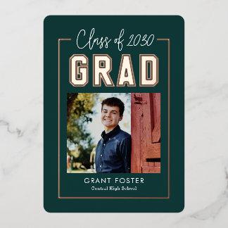 Invitation En Aluminium Variété Fierté huile Graduation COULEUR ÉDITABLE h