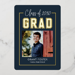 Invitation En Aluminium Variété Fierté huile Graduation COULEUR ÉDITABLE h