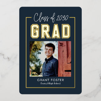 Invitation En Aluminium Variété Fierté huile Graduation COULEUR ÉDITABLE h