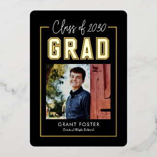 Invitation En Aluminium Variété Fierté huile Graduation COULEUR ÉDITABLE h