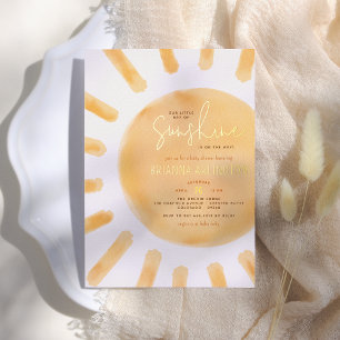 Invitation En Aluminium Véritable Foil Sunshine Boho Baby shower neutre ge