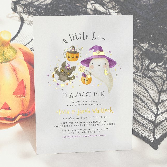 Invitation En Aluminium Véritable huile Un petit Bois Automne Halloween Ba (Créateur téléchargé)