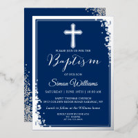 Véritable Parties scintillant Argent Marine Bleu G