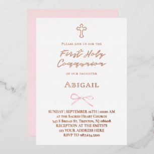 Invitation En Aluminium véritable petit nœud rose en feuille métallique Pr