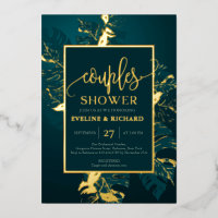 Vert émeraude et or véritable couples douche