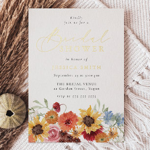 Invitation En Aluminium Vibrant Floral Aquarelle Enterrement de Vie de Jeu