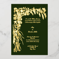 Victorian Era 1874 Botanical Floral Border Mariage