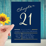 Invitation En Aluminium Vingt-et-un Or bleu 21e Anniversaire Gold<br><div class="desc">Célébrez votre 21e anniversaire avec nos invitations personnalisées pour 21e anniversaire. Ces invitations de papier bleu et or seront la meilleure façon d'invitation toute votre famille et vos amis pour vous joindre à vous pour célébrer cette étape spéciale. Créez un souvenir durable de votre journée spéciale comme vous invitation tous...</div>