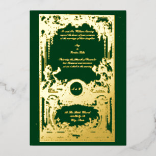 Invitation En Aluminium Vintage 1755 Mariage baroque français Rococo