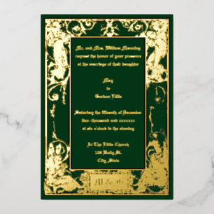 Invitation En Aluminium Vintage Art Nouveau Fées Musicales Frontière