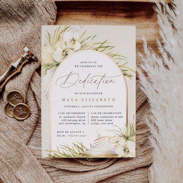 Invitation En Aluminium Vintage Tropics | Dédicace de bébé (Créateur téléchargé)
