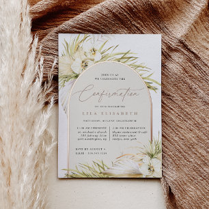 Invitation En Aluminium Vintage Tropiques Confirmation