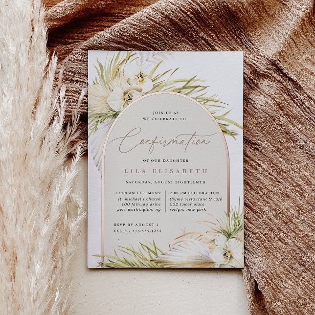 Invitation En Aluminium Vintage Tropiques | Confirmation (Créateur téléchargé)