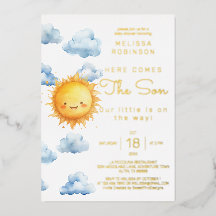 Voici le fils Watercolor Baby Boy Shower