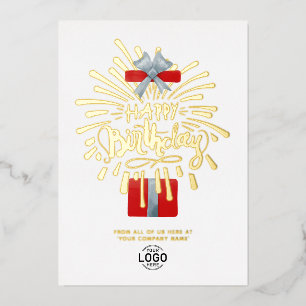 Invitation En Aluminium Votre boîte cadeau rouge feux d'artifice entrepris