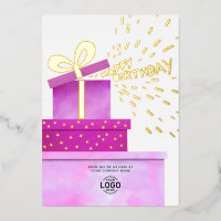 Votre Logo Amusant Warm Pink Cadeaux Boxes Busines