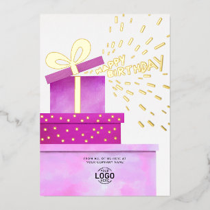 Invitation En Aluminium Votre Logo Amusant Warm Pink Cadeaux Boxes Busines