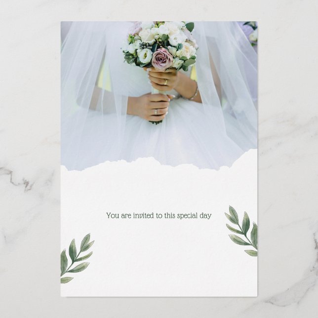 Invitation En Aluminium Vous êtes invité à ce jour spécial. (Recto)