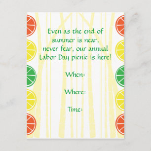 Invitation en bambou de partie d'agrume