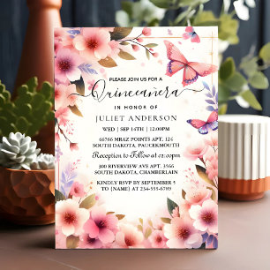Invitation En Bois Rose Fille Cerisier Fleur De Cerisier Quin