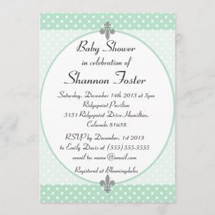 Invitation en bon état formelle de baby shower de