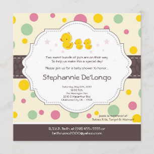 invitation en caoutchouc de baby shower de canard