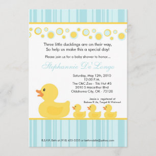 invitation en caoutchouc de baby shower de canard