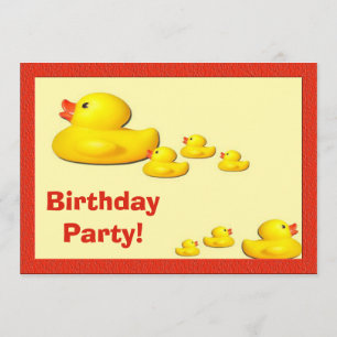 Invitation en caoutchouc de fête d'anniversaire de