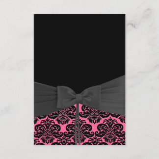Invitation en DAMASK ROSE & NOIR