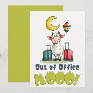 Invitation En dehors du bureau MOOO!   Drôle de vache d'Eid e