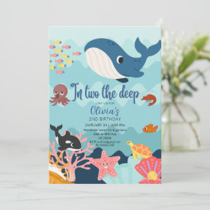 Invitation En deux, 2e anniversaire profond sous l'eau