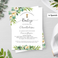 En Espagnol, Verdure, Baptême Floral Jaune Blanc