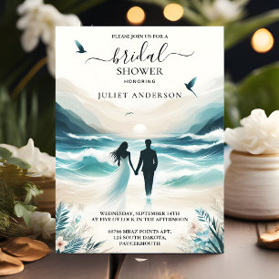 Invitation En été Ocean Beach Blue Water Fête des mariées