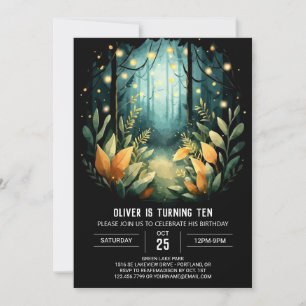 Invitation En ligne Pine Trees Woodland Anniversaire