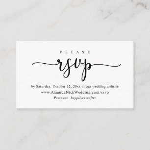 Invitation en ligne RSVP, carte de site Mariage