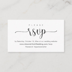 Invitation en ligne RSVP, carte de site Mariage