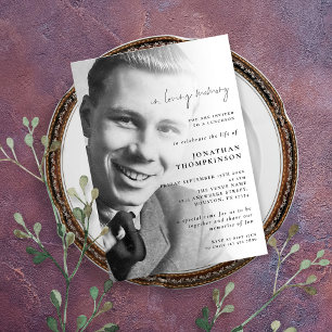 Invitation En Mémoire Amoureuse Photo Funérailles Déjeuner