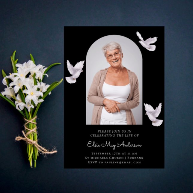 Invitation En mémoire d'amour photo élégante et élégante (Créateur téléchargé)