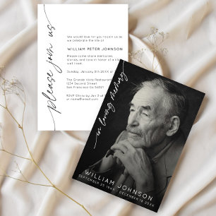 Invitation En mémoire d'amour Souvenir Photo Funérailles